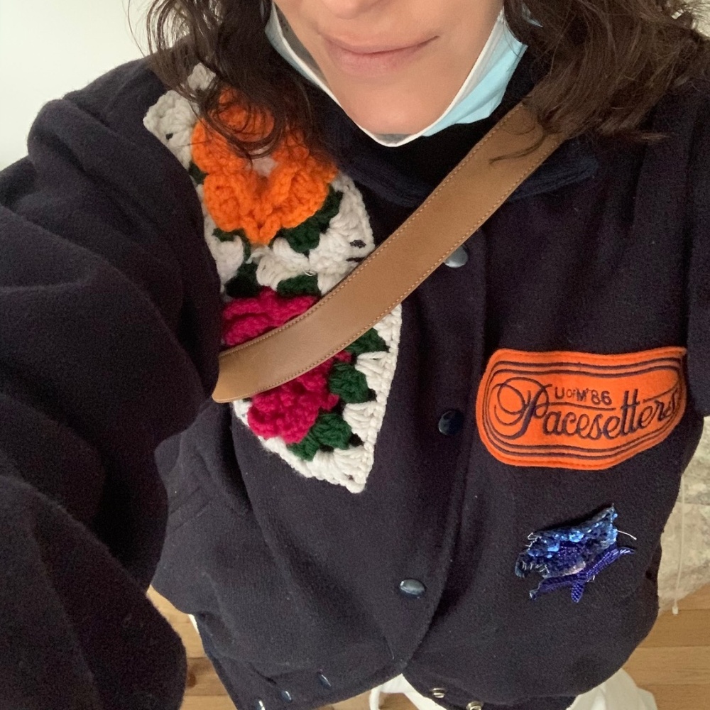 Chicago Designer Vintage Reworked  BomberJacket - Picture 2 of 7